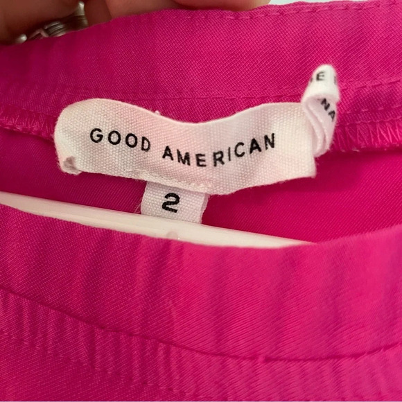 Good American pink tee size 2 medium - Picture 3 of 6